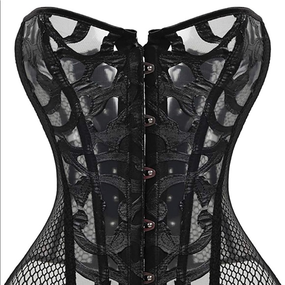Brand new faux leather and mesh corset! - Picture 1 of 4